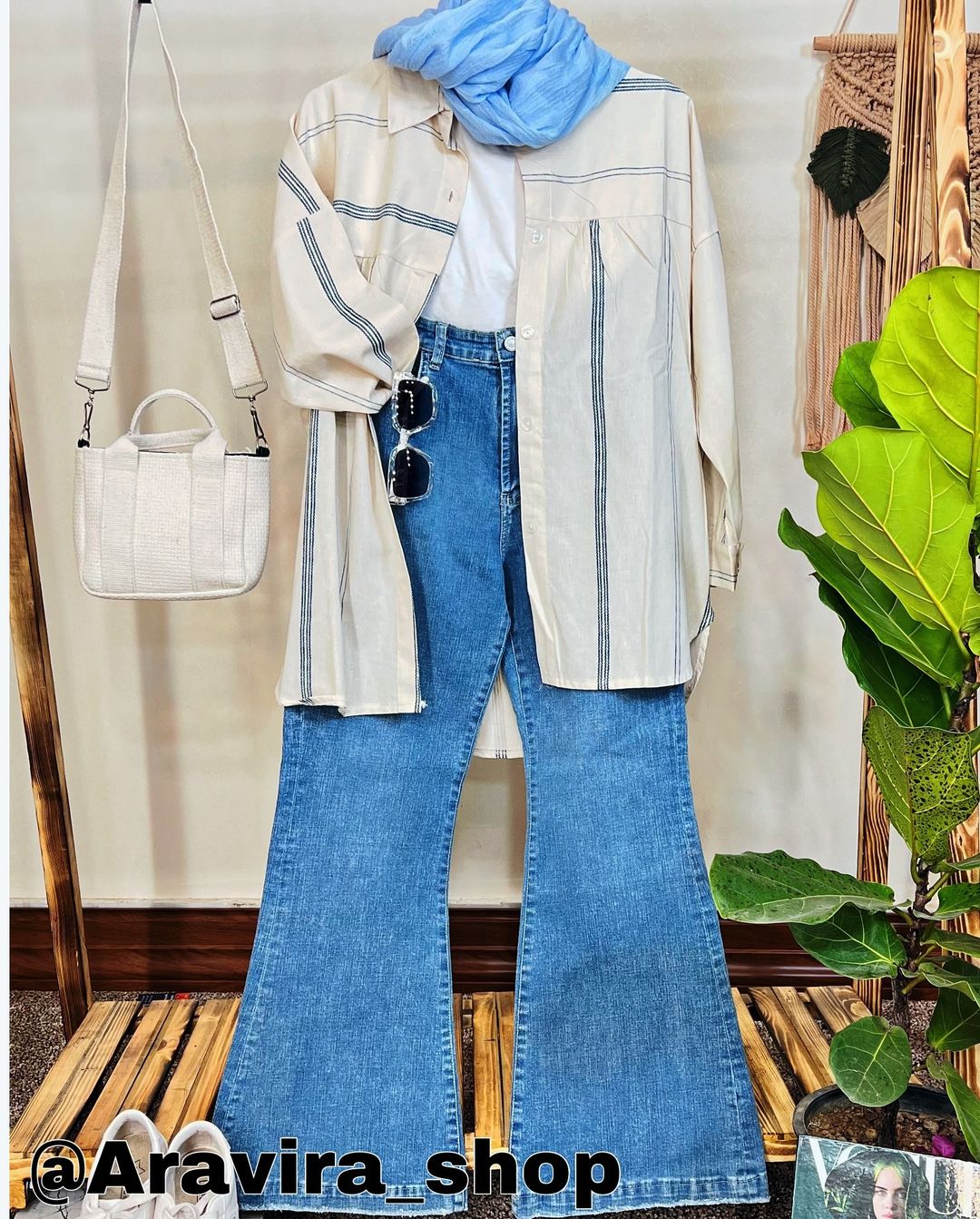 مانتو لینن کنفی راه راه