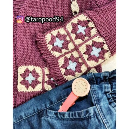 مانتو ماشین بافت طرح موتیف 2