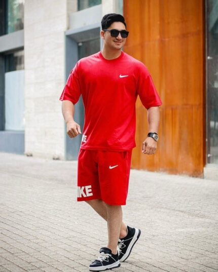 ست تیشرت لانگ و شلوارک نایکی