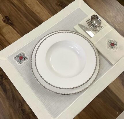 ست زیر بشقابی و جا قاشقی 2